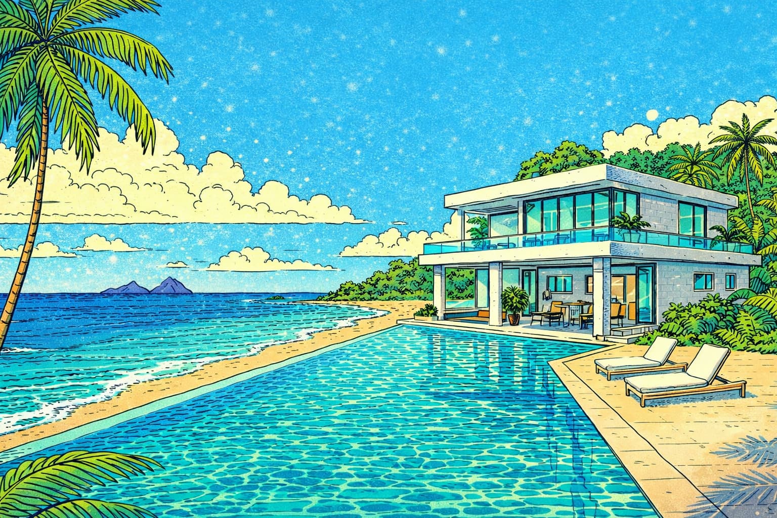 Villa au bord de la mer